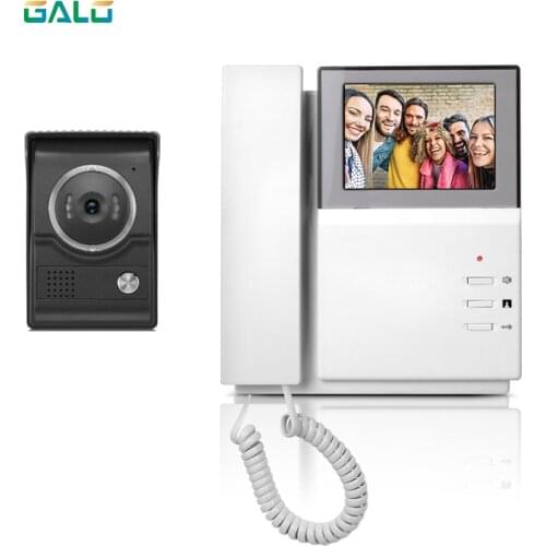 4.3inch TFT-LCD Color Video Door Phone Doorbell Intercom System Indoor Monitor Screen Video Doorphone for Home 25 Ringtone