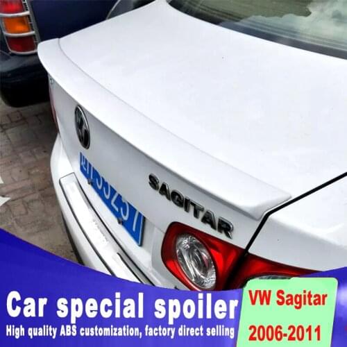 For Volkswagen VW jetta Sagitar 2006 to 2011 year high quality fashion design spoiler by primer black white color paint