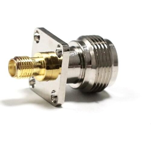 1pc N Female Jack switch SMA Female Jack RF Coax Adapter convertor 4-hole panel mount Goldplated NEW wholesale