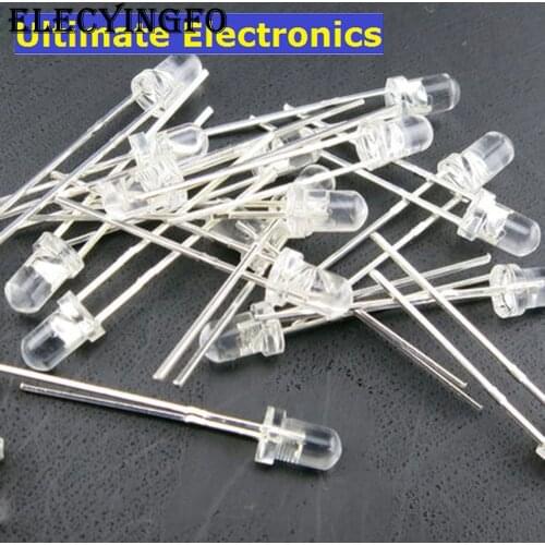 1000PCS 3MM Round Water Clear Top LED Light Emitting Diodes Lamp Bulbs red white blue yellow emerald green pink orange purple