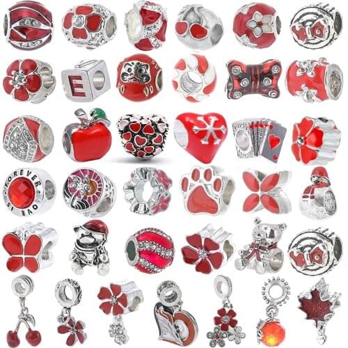 2Pcs/Lot Silver Plated FOREVER LOVE Heart Owl Charms Beads Fit Original DIY Charms Bracelets & Necklaces For Women Men Jewelry