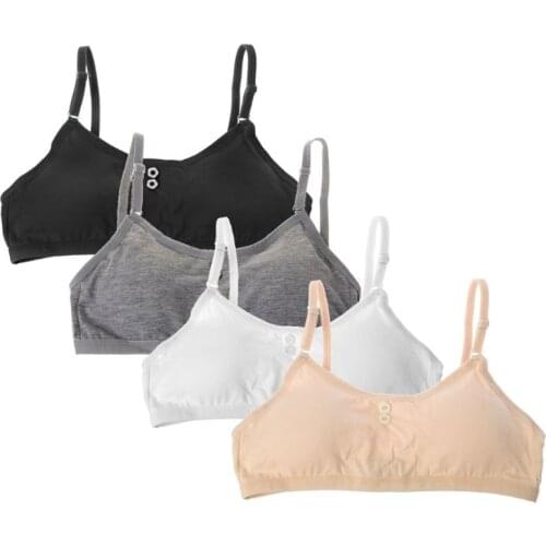 4pcs/Lot Girls Bra Children Bra for Kids Teenagers Training Vest Teens Underwear GXMB