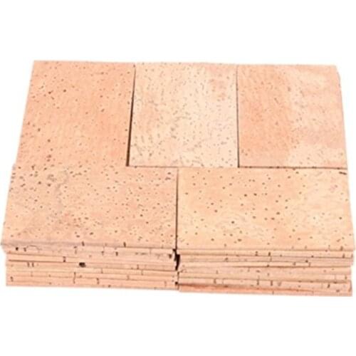 50 Pcs Universal Sax Neck Cork Natural Durable Wooden Alto Saxophone Neck Joint Cork Sheet for Alto/Soprano/Tenor Brass