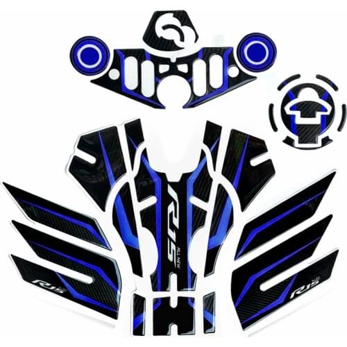 5D Motorcycle Tank Pad Protector Carbon Fiber Stickers Decals Accessories For YAMAHA Yzf r15 v3 Yzf-r15 v2 2019 2020 2017 2018