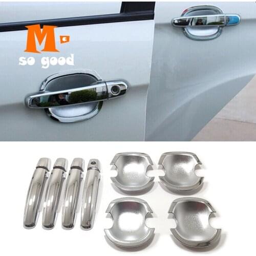ABS Chrome For Suzuki Sx4 S-Cross 2014 15 16 17 2018 Car Side Door Handle Bowl protector Cover Trim Car styling Accessories 4pcs