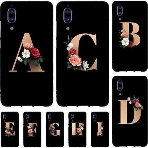 For Sharp Aquos S2 5.5" Case Cute Lovely Cartoon Pattern Flower Black Letters Soft Silicone Back Cover