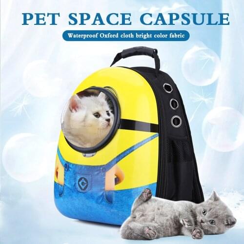 Breathable Space Capsule Pet Cat Dog Carrier Bag Dogs Backpack For Kitty Puppy Chihuahua Small Pets Outdoor Travel Bags Cave