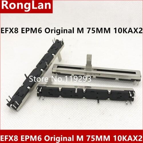EFX8 EPM6 Original M 75MM 7.5CM Majestic Soundcraft mixer fader potentiometer 10KA 10KAX2 double Handle length 15MM-4pcs/lot