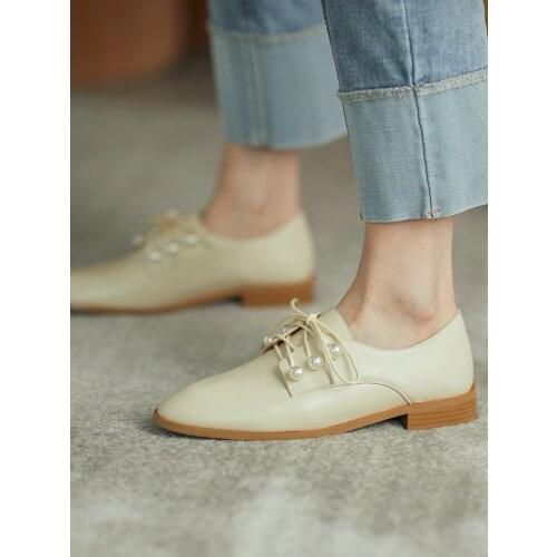 EshtonShero Flats Women Shoes Loafers Genuine Leather Women Flats Slip On Spring Womens Loafers Female Moccasins Shoes