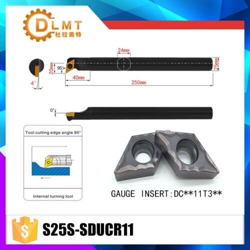S25S-SDUCR11 95 Degrees Internal Turning Tool Holder For DCMT11T304 DCMT11T308 Insert Internal Boring Bar Lathe Machine