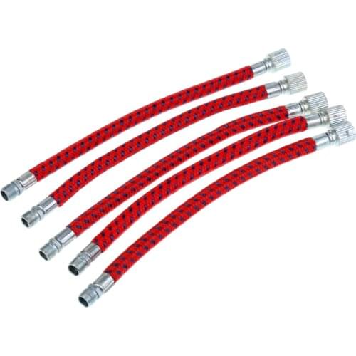 5Pcs Flexible Hose with Schrader Head MTB Road Tyre Bike Air Pump Inflator Replacement Extension Hose for Schrader Valve