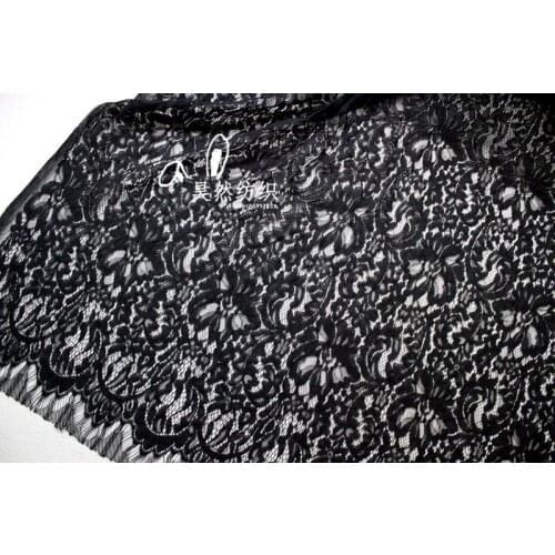 GLace 3M/Lot African Fabric Bone Cotton Eyelash Lace Fabric Handmade DIY Clothing Light Dress Accessories TX713