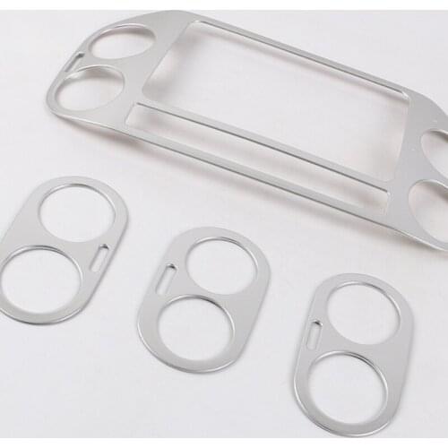 ABS Chrome-plated Air-conditioning Air Outlet Sequins For 09-18 VW Tiguan Air Outlet Decorative Frames