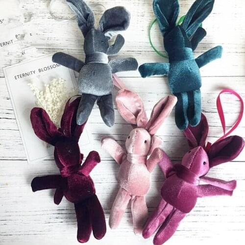 20CM Child Kawaii Wishing Rabbit Eternal Life Bouquet Plush Toys Animal Doll Pendant Valentines Day Souvenir Accessories Gift