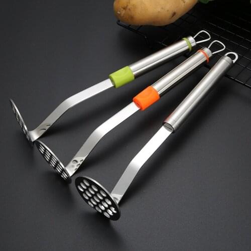 Stainless Steel Potato Masher Integrated Avocado Masher With Handle Perfect For Bean Vegetable Fruits Baby Food Kitchen Tool