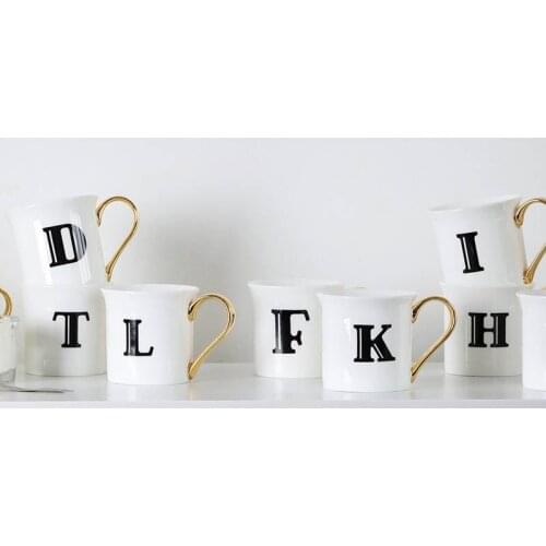 Letters Ceramics Mugs coffee mug Milk Tea office Cups Drinkware the Best Gift for friends and family