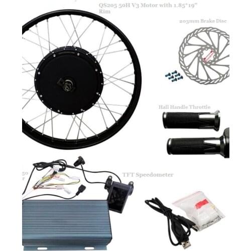 6000W E-Bike Motor Electric Moped Conversion kits QS205 50H V3 Motor Kits