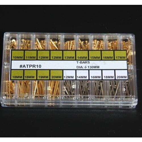 Free Shipping Diameter 1.3mm 180pcs Silver& Gold Press Type T-Bar Lugs with Round Head