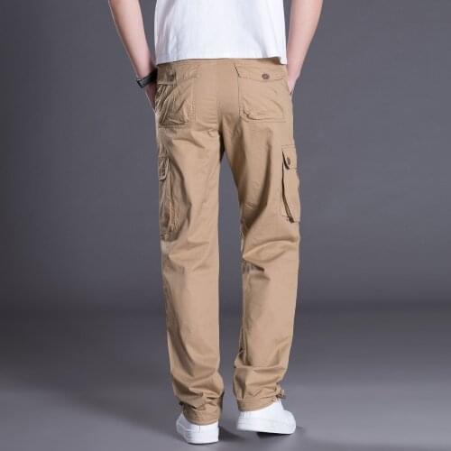 Autumn and winter 2021 new Multi Pocket pants summer thin fashion casual loose overalls