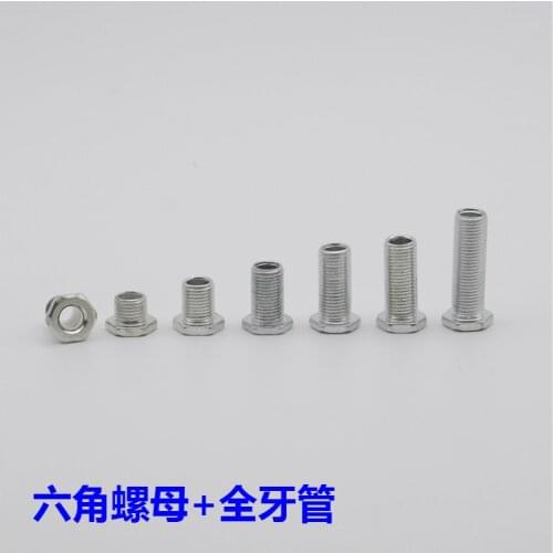 Galvanized M10 whole tooth hollow screw thread nut for ceiling lamp holder led tube light Lighting accessories wholesale DIY