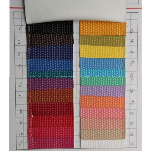 Weave grain leather artificial PU leather fabric for Sporting goods, luggage, gloves, shoes, harness, furniture