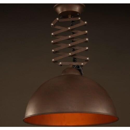 Rust Pendant Lights Creative Lamps Loft retro Industrial Pendant Lighting Industrial stretch ceiling Lustres lamps