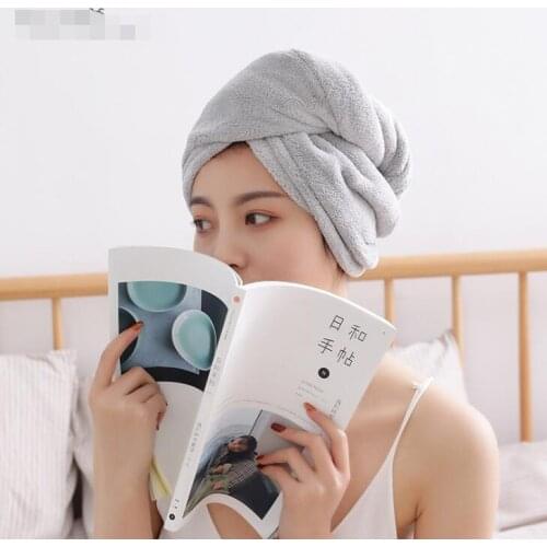 After shower hair drying wrap Wrap Womens Girls Ladys Towel Quick Dry Hair Hat Cap Turban Head Wrap Bathing Accessories
