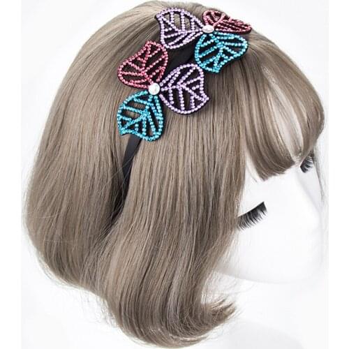 Simplicity Lovely Flowers Head Wear Luxury Headband for Women Rhinestone Non-slip Border Girl Hairpin Fancy Hair Accessorie Gift