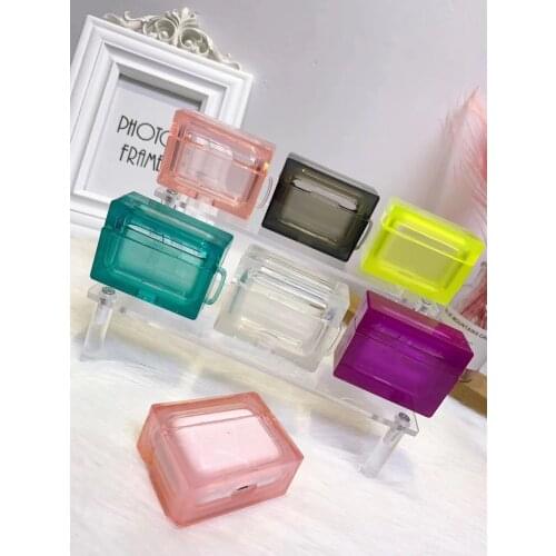 HOT Airpods Case Crystal Neno Cube Transparent Silicone Shockproof Cases for Apple Airpods Pro 1 2 Earphones Clear Soft Cover