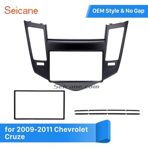 Seicane Double Din Car Stereo Fascia refitting Panel Fascia for Chevrolet Cruze Radio Cover Plate Dashboard Install Trim Bezel
