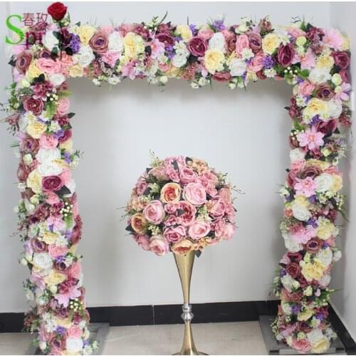 SPR wedding arch table runner flower wall stage backdrop decorative wholesale artificial flower table centerpiece 10pcs/lot