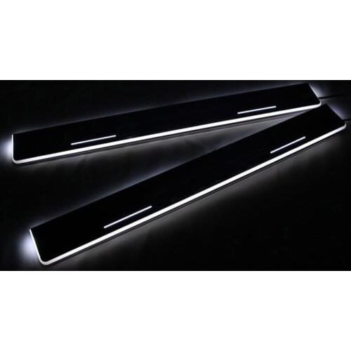 SNCN LED Car Scuff Plate Trim Pedal Door Sill Pathway Moving Welcome Light For Ford Mustang 2015 2016 2017 2018 Accessories