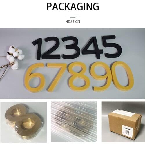 PVC House Numbers 0-9 ABC modern Outdoor Waterproof Customs spray paint Home Hotel Plates Stainless Steel letter Sign Address