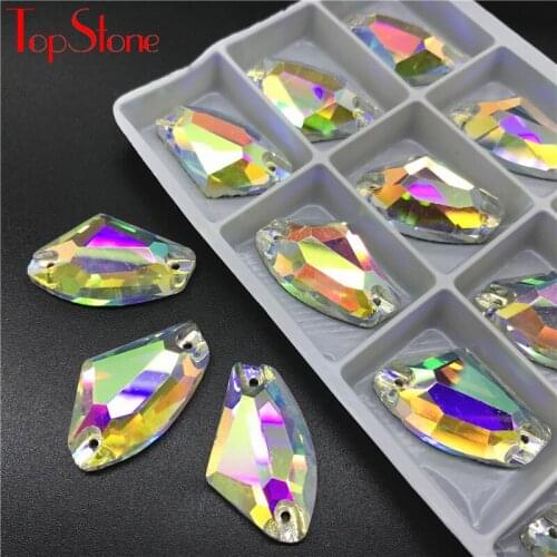 TopStone AB Galactic AX Sew On Rhinestone Glass Crystal Flatback Rhinestone Sew On Strass For Wedding Dress Clothing