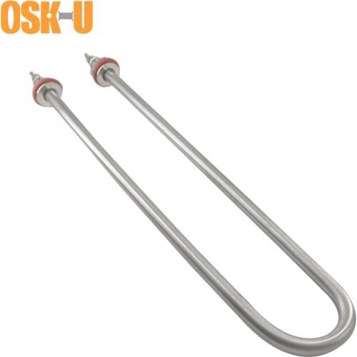 Stainless Steel U Shaped Heating Tube 220V M18 Thread 304SUS Single U Type Electric Heating Element For Home Appliance