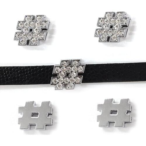 10pcs/lot Internal Dia 8mm # Slide Charm DIY Accessories fit 8mm wide belt pet collar