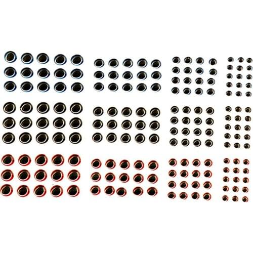 180pcs Epoxy Resin Sticker 3D Holographic Fishing Lure Eyes DIY Accessories