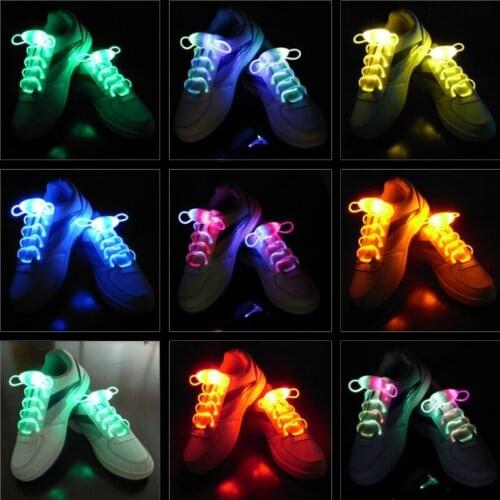 2pairs led Shoelaces Party Skating Charming LED Flash Light Up Glow Shoelaces Shoe Laces Shoestrings