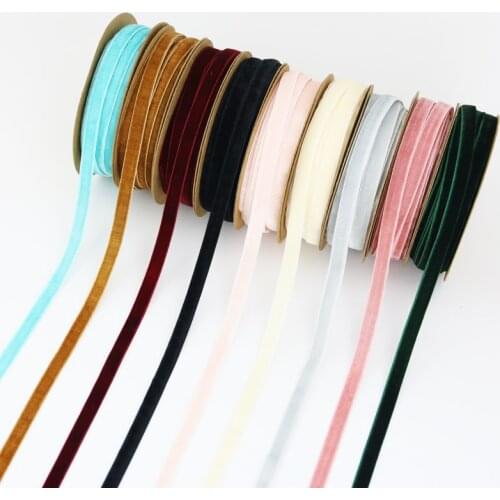 20 meters/roll) 10mm Velvet ribbon wholesale gift wrapping decoration Christmas lace ribbons