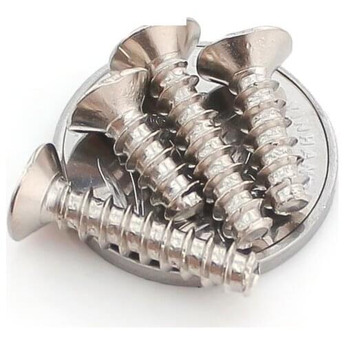 20PCS 304 Stainless Steel Countersunk Head / Flat Flat Tail Self - Tapping Screws M3*4/5/6/8/10/12