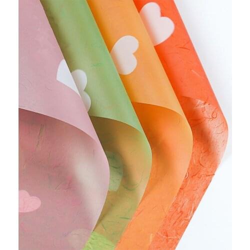 20pcs/lot Love Print Tissue Paper 58*58cm Waterproof Korean Bouquet Wrapping Paper Gift Flower Wrapping Paper