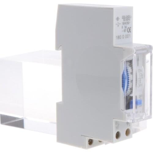 New AC 110V/AC 220V 15 Minutes Mechanical Timer Switch 24 Hours Programmable Din Rail