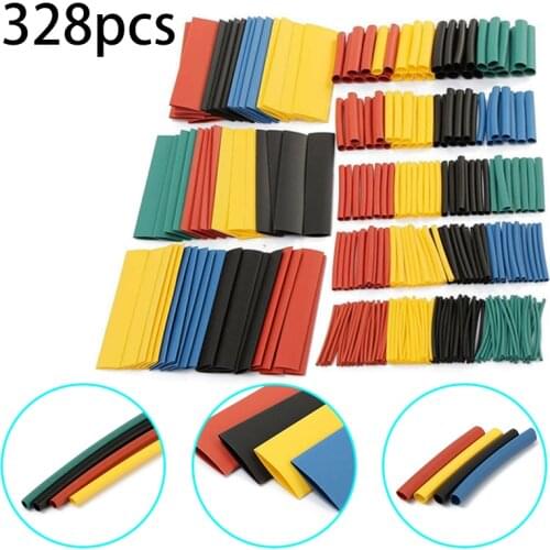 328x Heat Shrink Tubing Insulation Assorted Tube Electric Wire Cable Sleeve Set