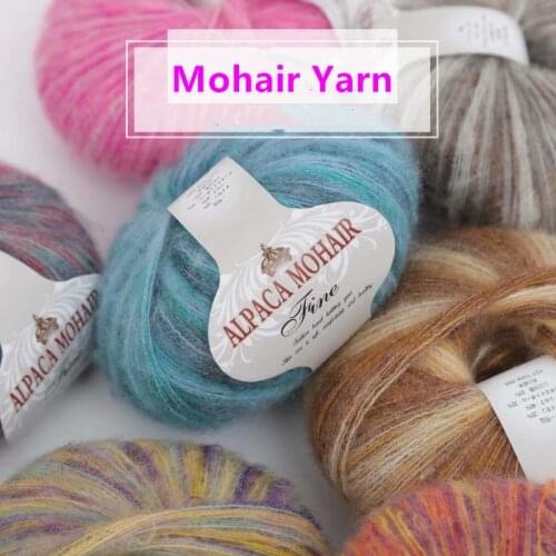 35g/pc High Quality Colorful Mohair Yarn Crochet Skin-friendly Baby Wool For Knitting Soft Fluffy Fashion Sweater Scarf Shawl