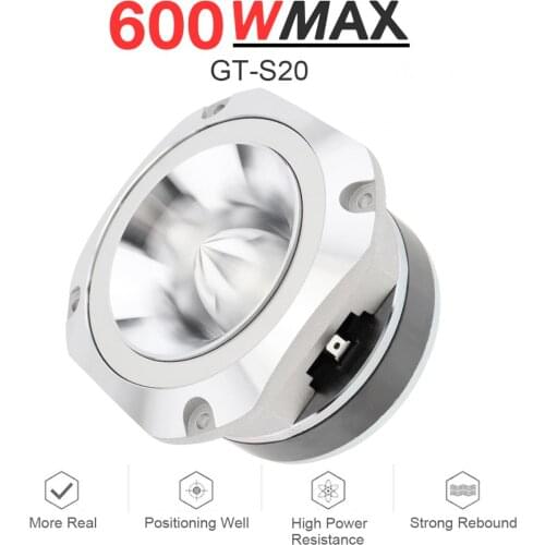 4 Inch 600W 6OHM GT-S20 Universal Car Aluminum Bullet Tweeter with Capacitor for Vehicle Auto Cars Stereo Modified