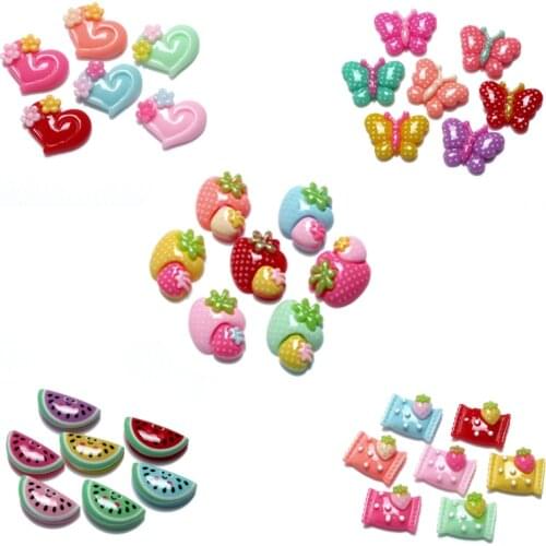 50Pcs Mixed Cute Candy Resin Cabochon Flatback Decoration Crafts Embellishments For Scrapbooking Diy Accessories