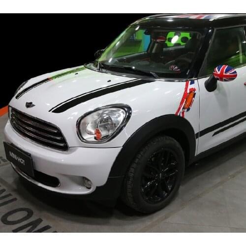 Brand New Oracal Material UV Protected Car Head Sticker Black and Red Color For Mini Cooper Countryman