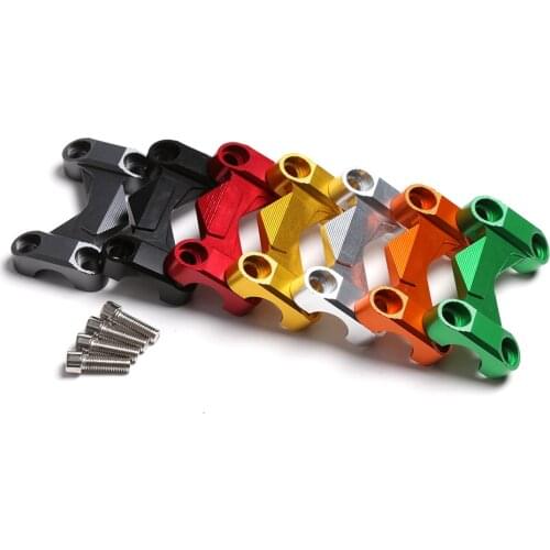 Motorcycle CNC Aluminum Handlebar Risers Top cover Handle Bar Fat Bar Riser Mount Clamp Top Cover For kawasaki Z125 2015-2017