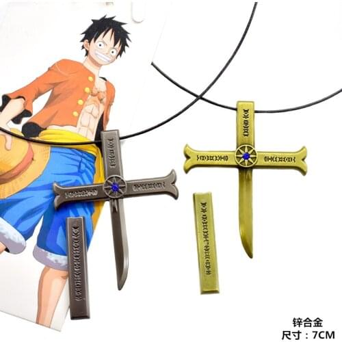 Anime ONE PIECE Sword Monkey D. Luffy Cosplay Necklace Men Women Pendant Fashion Student Take Photo Props Keychain Xmas Gifts