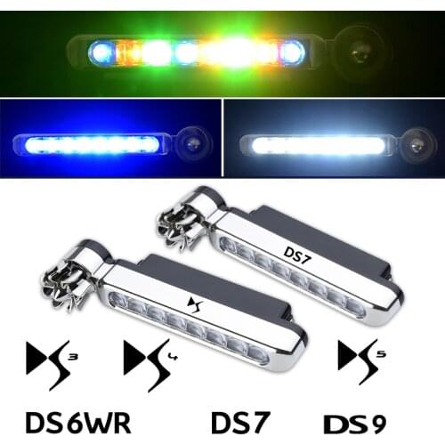 Wind Powered Car Running Lights 8LED Rotation Fan Daylight For Citroen VTS DS Spirit DS3 DS4 DS5 DS6WR DS7 DS9 car accessories